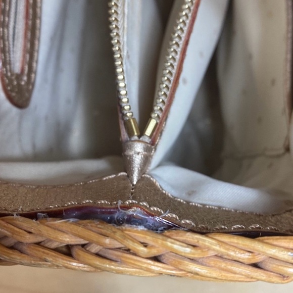 Kate spade rattan and gold woven purse - Picture 7 of 9